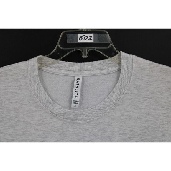 Athleta Coaster Luxe Sweatshirt Fog Grey Heather SMALL #870422 - Picture 2 of 7